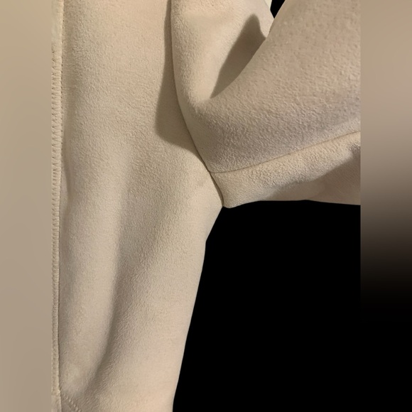 Vintage Mixit Cream Bone Suede Faux Fur Penny Lane Jacket 90s Boho Sz Small - Picture 4 of 13